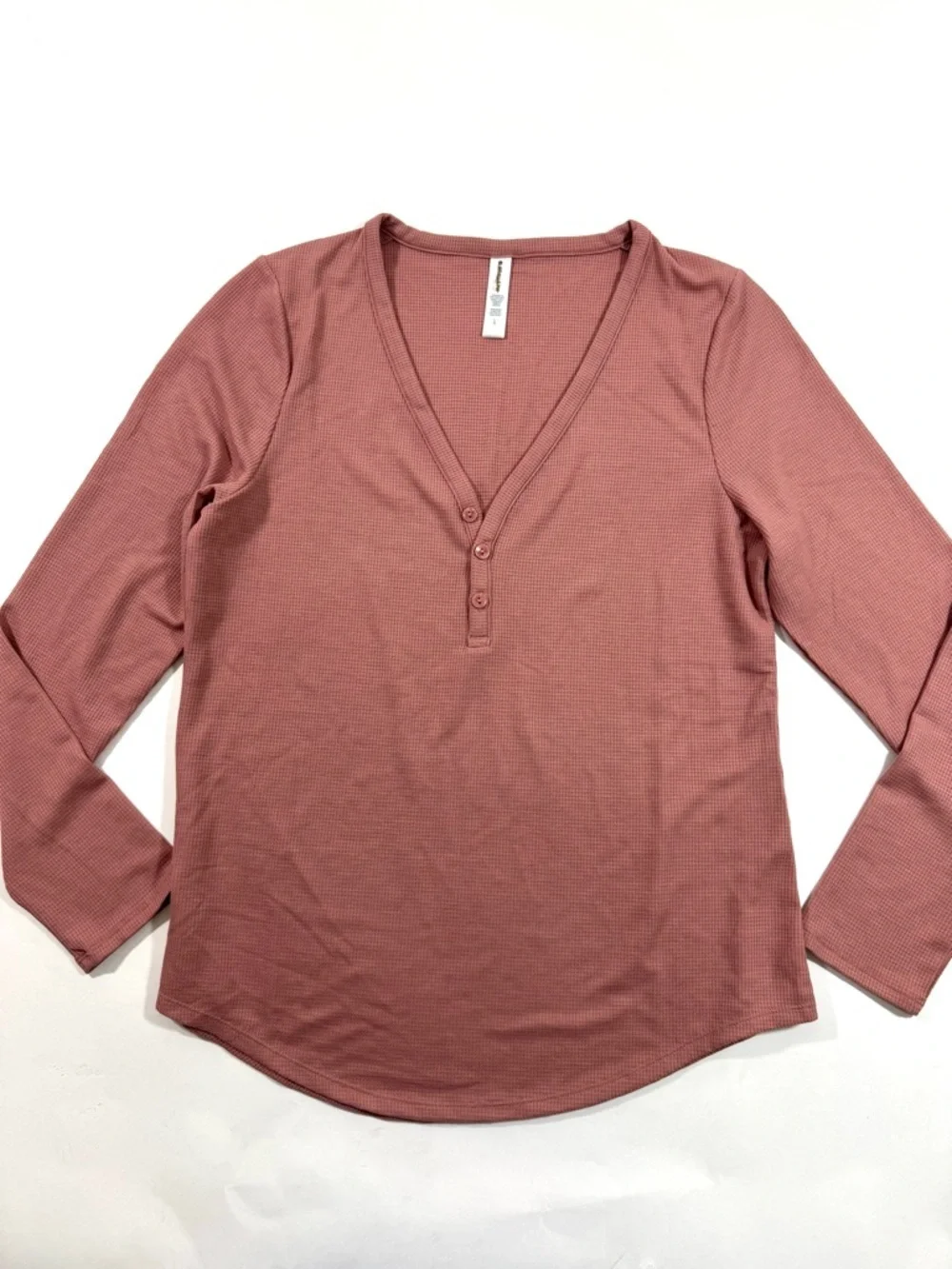 Athleta Wind Down Sleep Shirt Dragonfruit Waffle Knit Lightweight